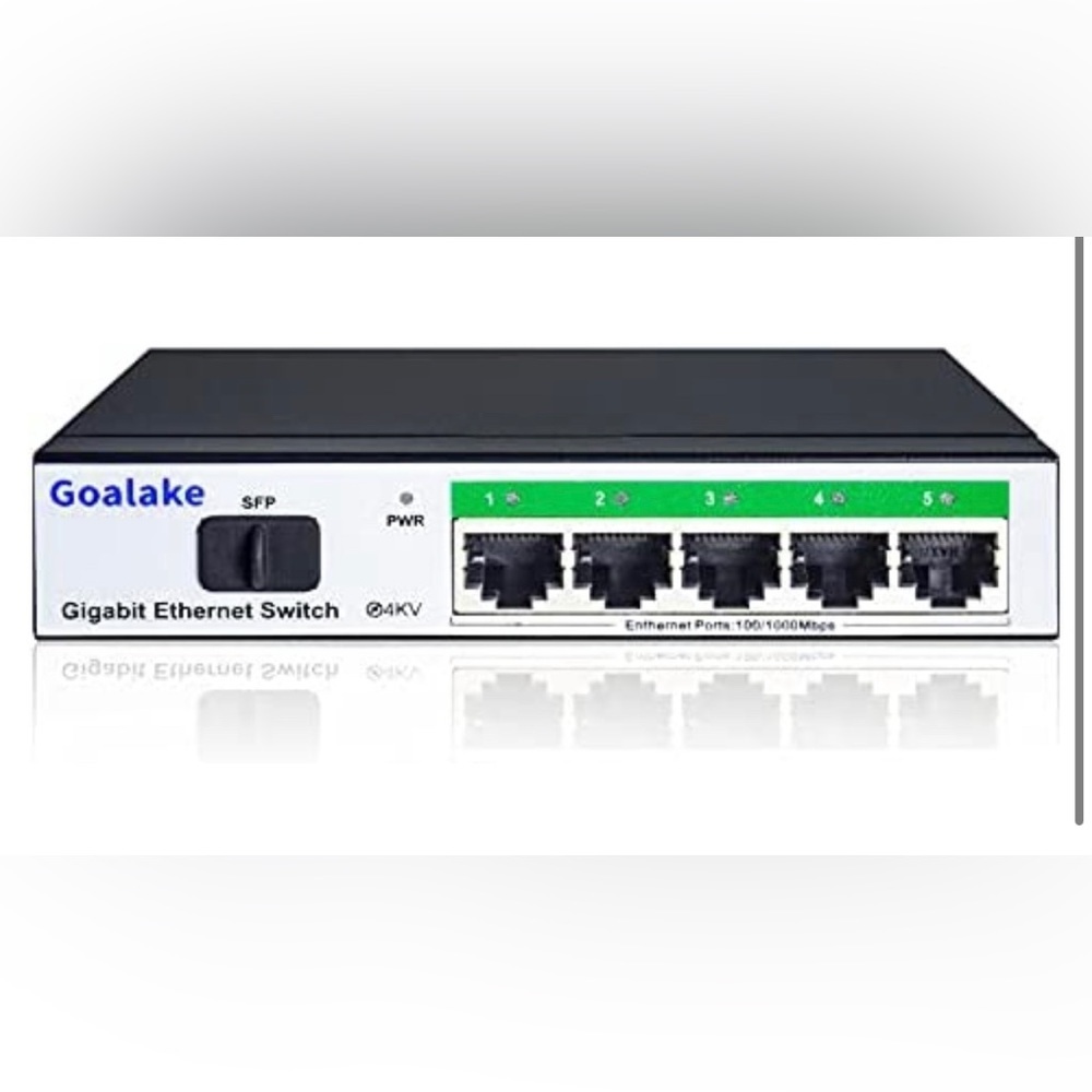 NWT Goalake 5 Port Gigabit Unmanaged Ethernet Network Switch, 5 x 1G Ethernet